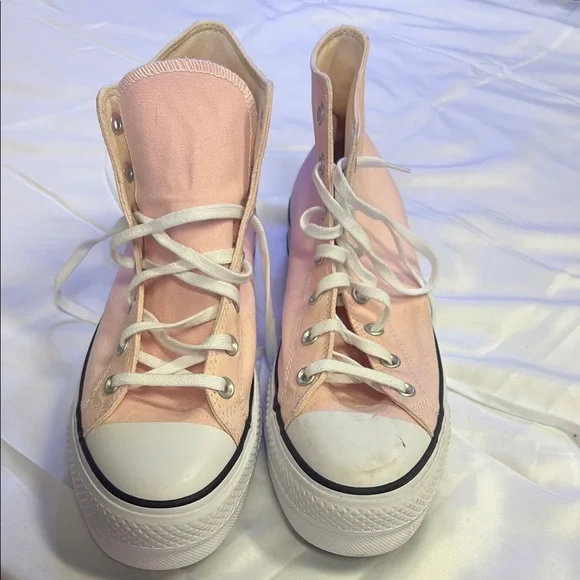 Converse Light Pink Canvas High-Tops - Picture 2 of 6